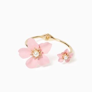 Via Flora Pearl pink pearl rhinestone gold Orchid Bracelet toile gift bag